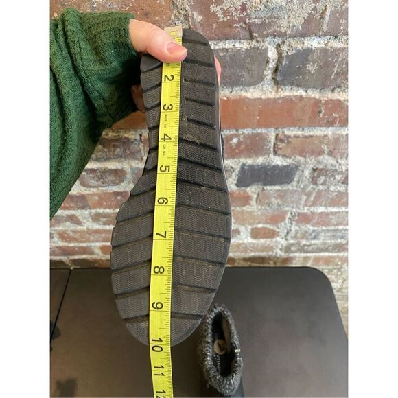 Adrienne Vittadini Black Fuax Leather Cuffed Wedge Ankle Bootie Womens Size 7 - Picture 12 of 13